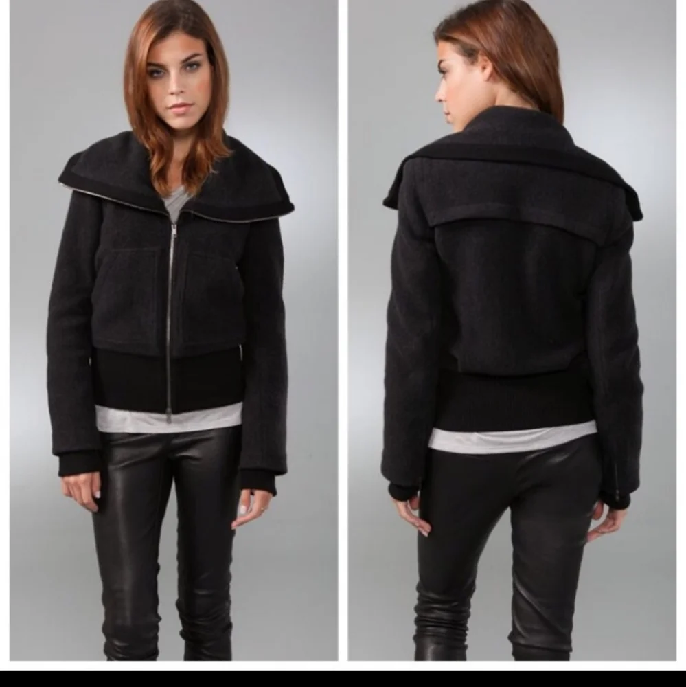 Today⚡️THEORY CASHMERE WOOL MIX JACKET SZ L - Picture 4 of 16